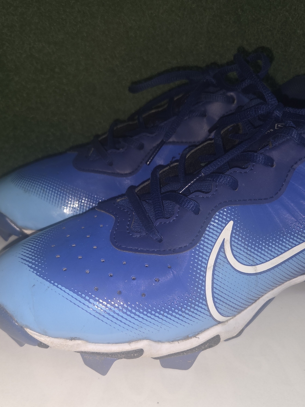 Nike Blue Gradient Soccer Cleats with White Swoosh